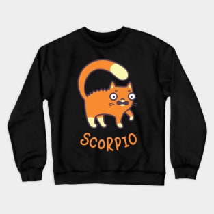 Funny Scorpio Cat Horoscope Tshirt - Astrology and Zodiac Gift Ideas! Crewneck Sweatshirt